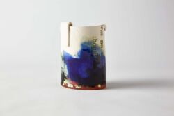 Terracotta, slips, stains, oxides and printing,13cmH x 9cmW. SOLD