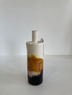 Terracotta, slips, stains, oxides and printing. 18cmH x 8cmW. SOLD