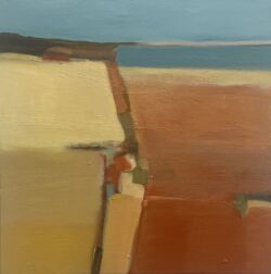 acrylic and oil pastels on canvas, 60cm x 60cm. £1,200