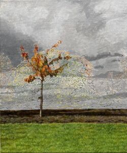 Oil on linen, 30cmH x 25cmW, unframed. SOLD