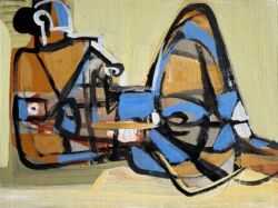 Acrylic on canvas board, 18cmH x 24cmW. SOLD