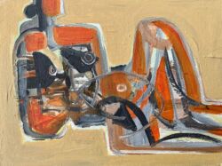 Acrylic on board, 18cmH x 24cmW. SOLD
