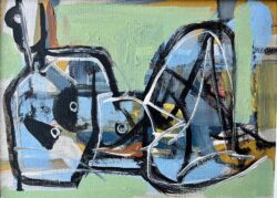 Acrylic on board, 18cmH x 24cmW. SOLD