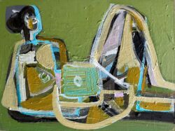 Acrylic on board, 18cmH x 24cmW. SOLD