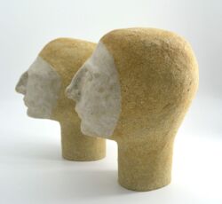 Stoneware, stain, 19cmH x 16cmW x 11cmD. Both SOLD