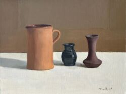 Oil on linen mounted on board, 18cmH x 24cmW. SOLD