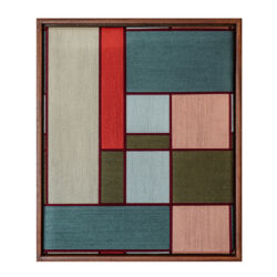 Hand woven fine cotton thread, hardwood panel, 42cmH x 35cmW, framed. Edition of 7. £675 (x1 SOLD)