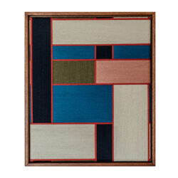 Hand woven fine cotton thread, hardwood panel, 42cmH x 35cmW, framed. Edition of 7 (x1 SOLD)