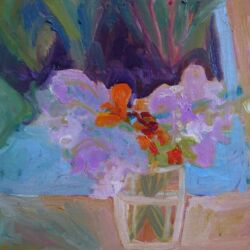 Oil on board, 27cmH x37cmW. SOLD