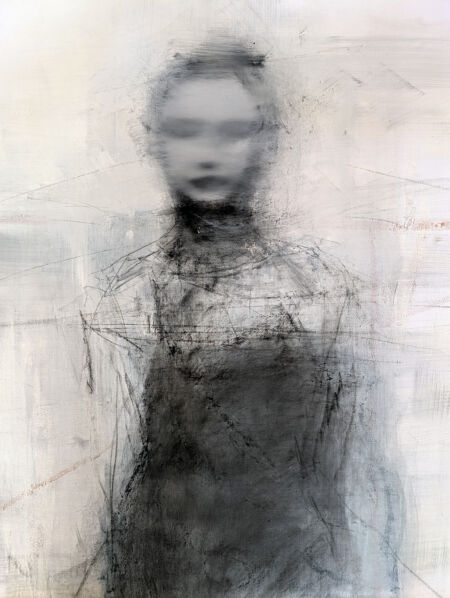 Acrylic and charcoal on canvas, 83.5cmH x 63.5cmW. SOLD