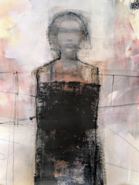 Acrylic and charcoal on canvas, 83.5cmH x 63.5cmW. SOLD