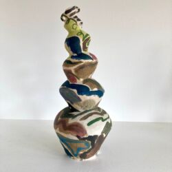Hand painted stoneware, 38cmH x 15cmD. £350