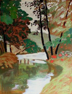 Oil stick on panel, 120cmH x 90cmW. SOLD