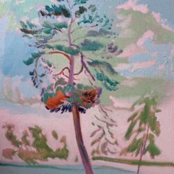 Oil and oil stick on wood, 40cmH x 30cmW. £680