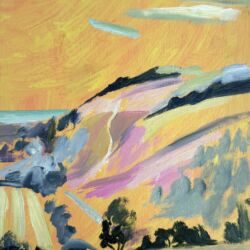 Acrylic, oil and oil stick on wood, 30cmH x 24cmW. £550