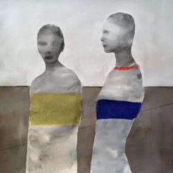 Acrylic and charcoal on canvas, 81cm x 81cm. £2,000