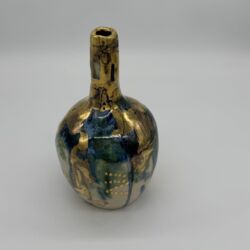 Hand build earthenware clay, glazes, 24K gold luster, approx 19cmH x 10.5cmD. £625